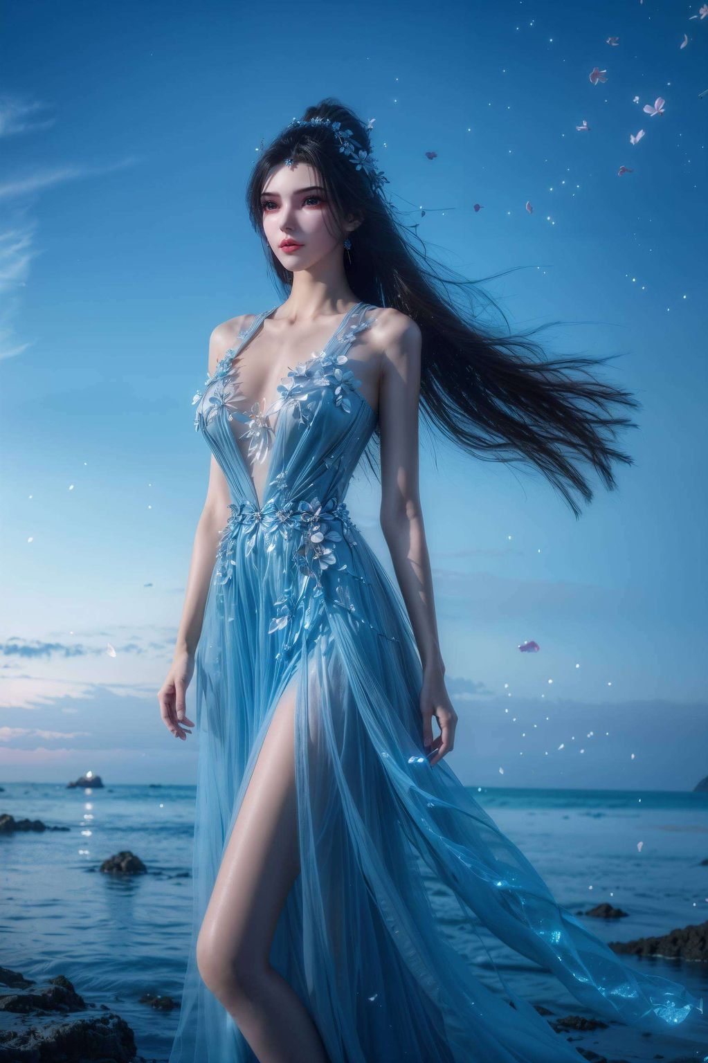 仿佛要从屏幕中飘然而出高清平板壁纸里的她