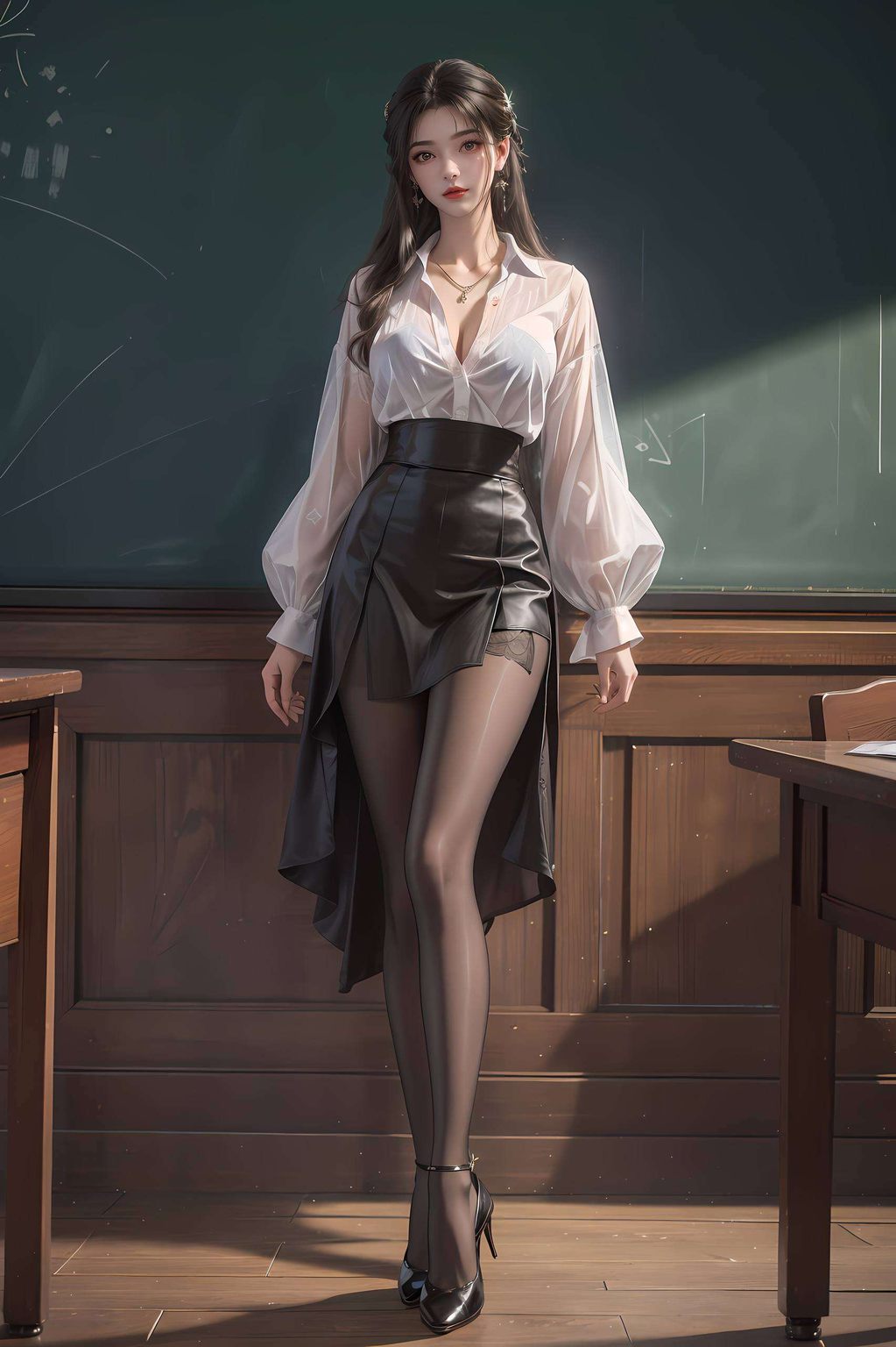 我国动漫女神之美此壁纸融合了玄幻之境