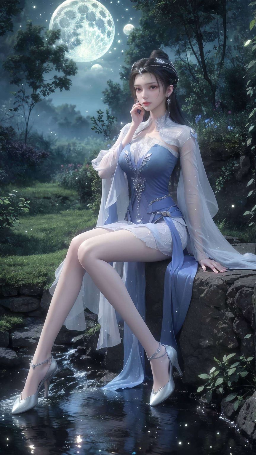 她眉目如画壁纸之中