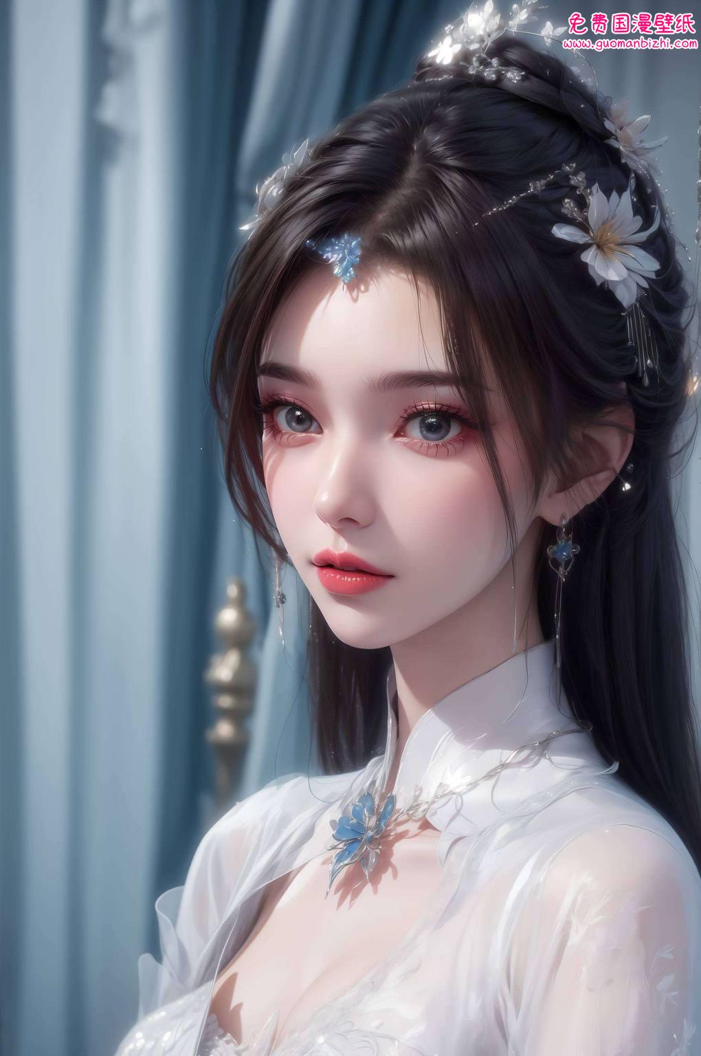 此情此景既显国漫美女的柔美