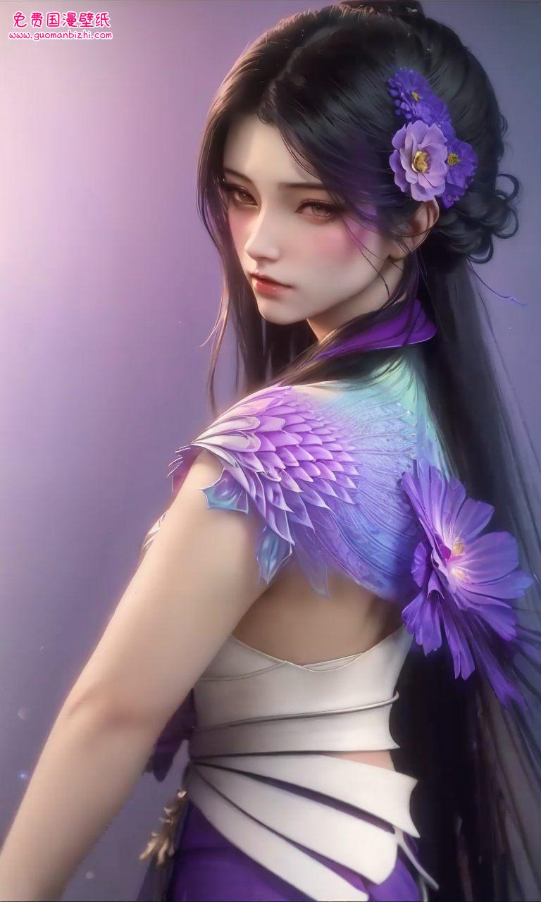 以细腻的笔触勾勒出国漫女神柳眉的仙姿翩翩如仙