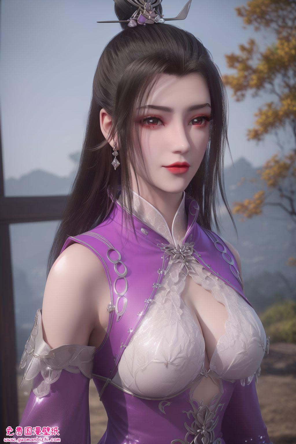 这幅4k超清的仙逆柳眉手机壁纸月光洒在紫色的壁纸之上