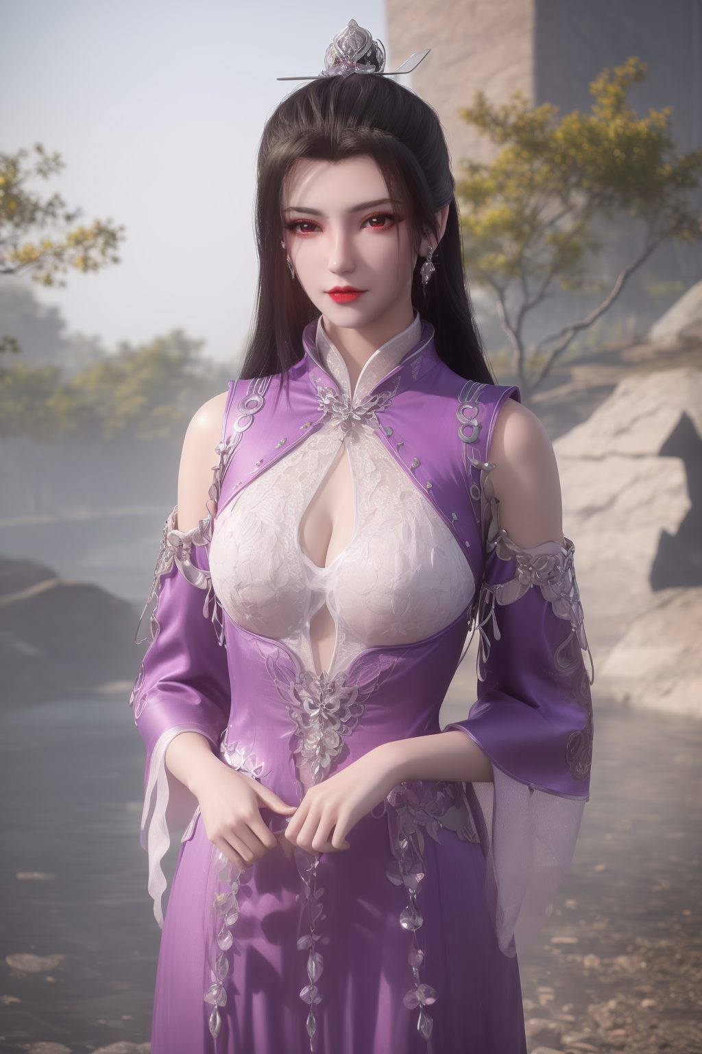 绚烂苹果炫彩国漫女神的灵韵风华