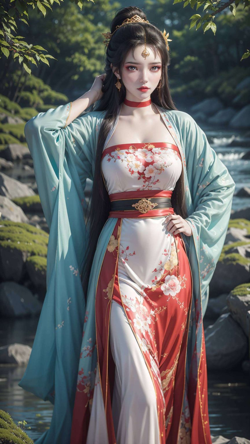 一幅8K极致画质墨色深邃