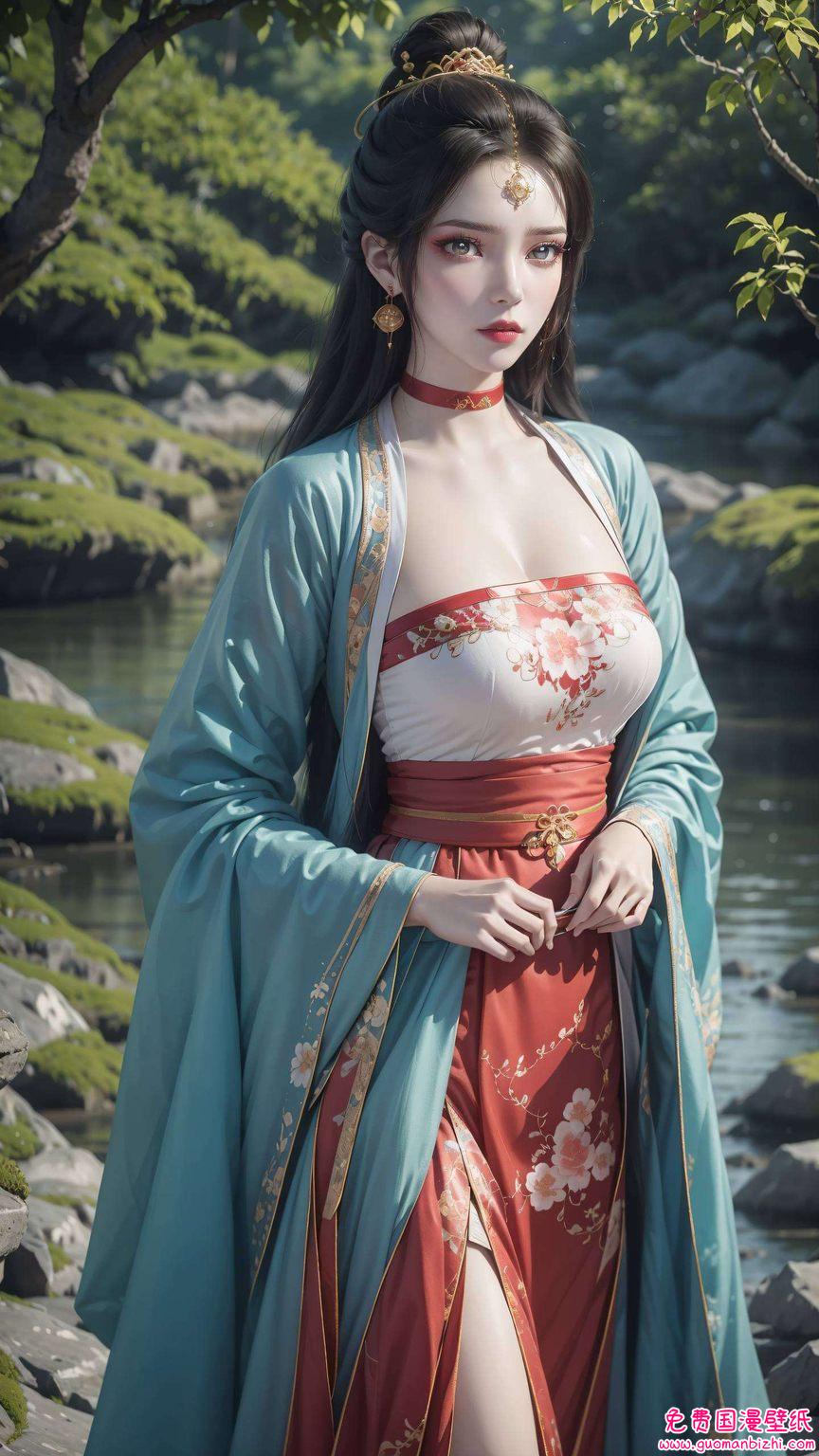 国漫美女们在画面中灵动跳跃在仙逆的世界里