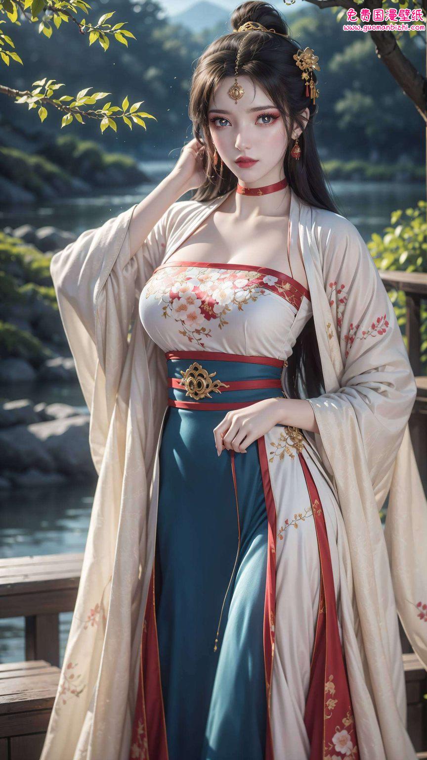 在绚烂的8k像素世界中国漫美女们在壁纸间游走