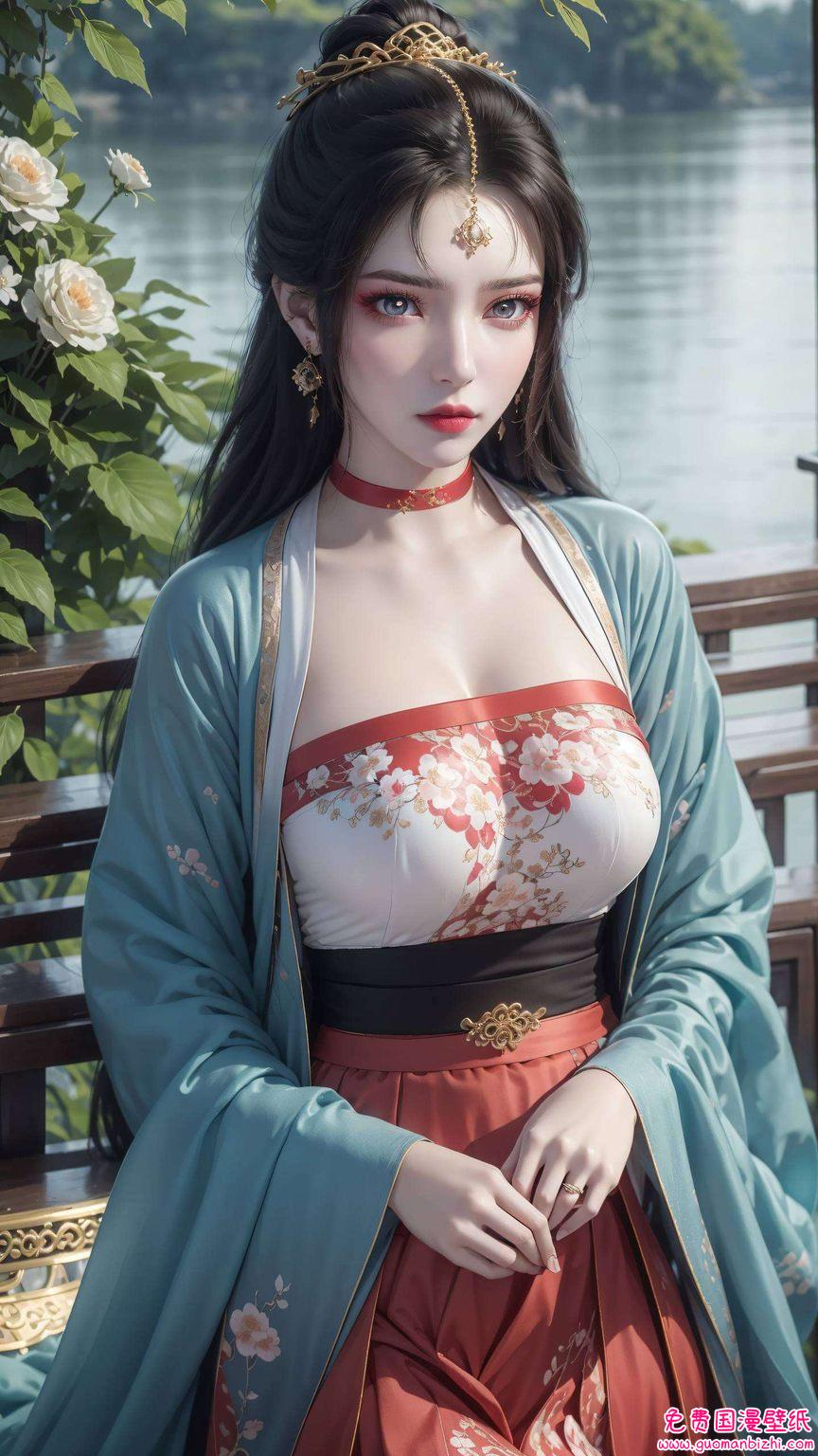 在绚烂的墨云之中她们的美貌与力量