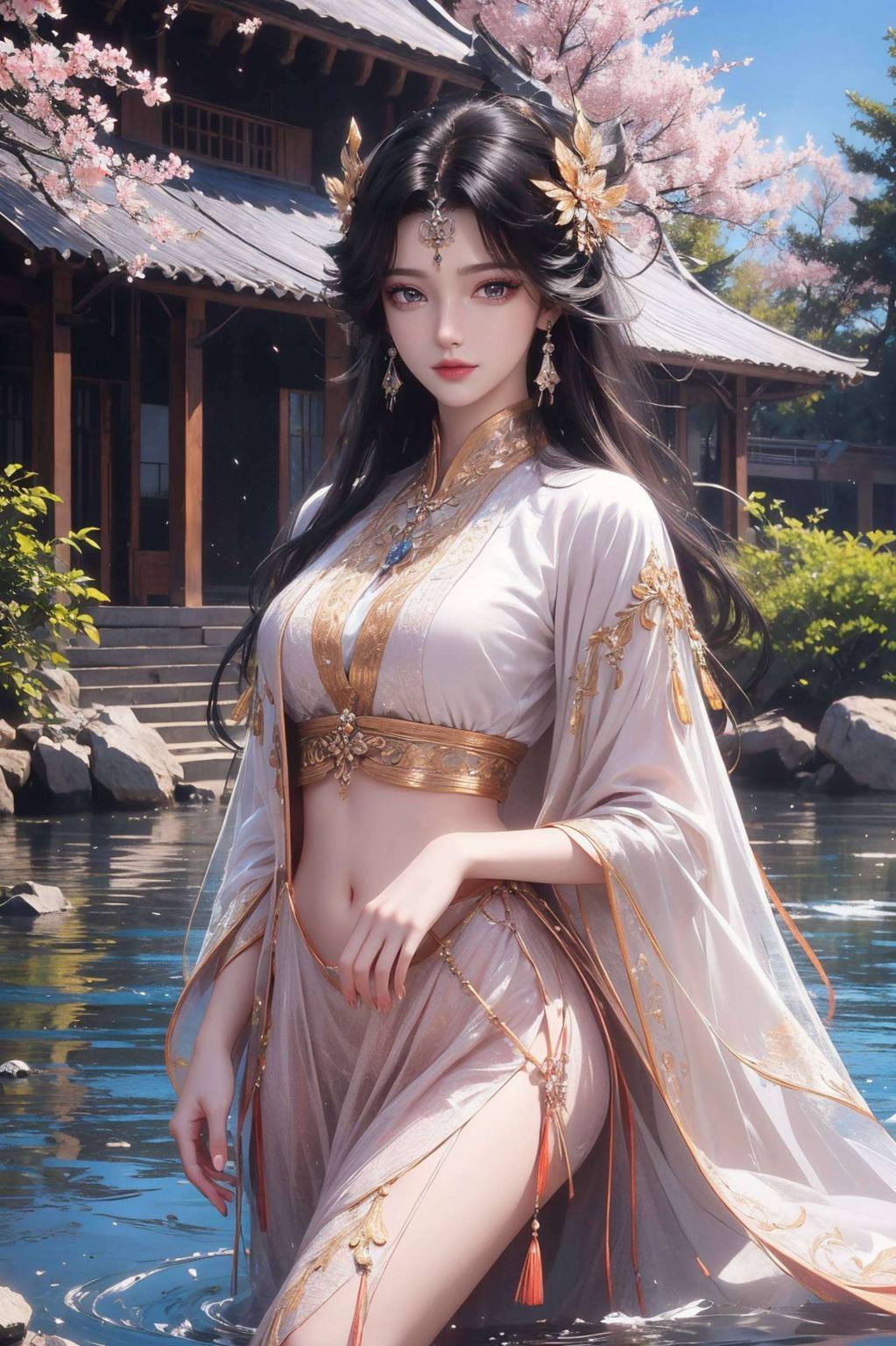 国漫女神的精致轮廓仿佛能让你触摸到她飘渺的仙裙