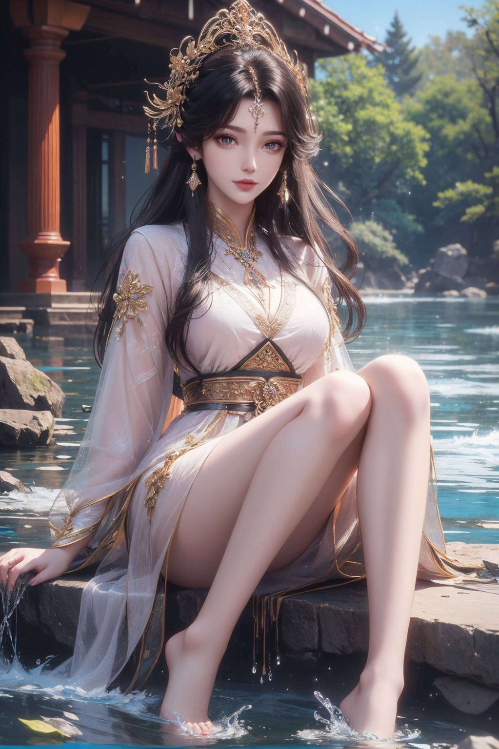 紫色壁纸映出她的神秘魅力壁纸上的她还透着一股小调皮的气息