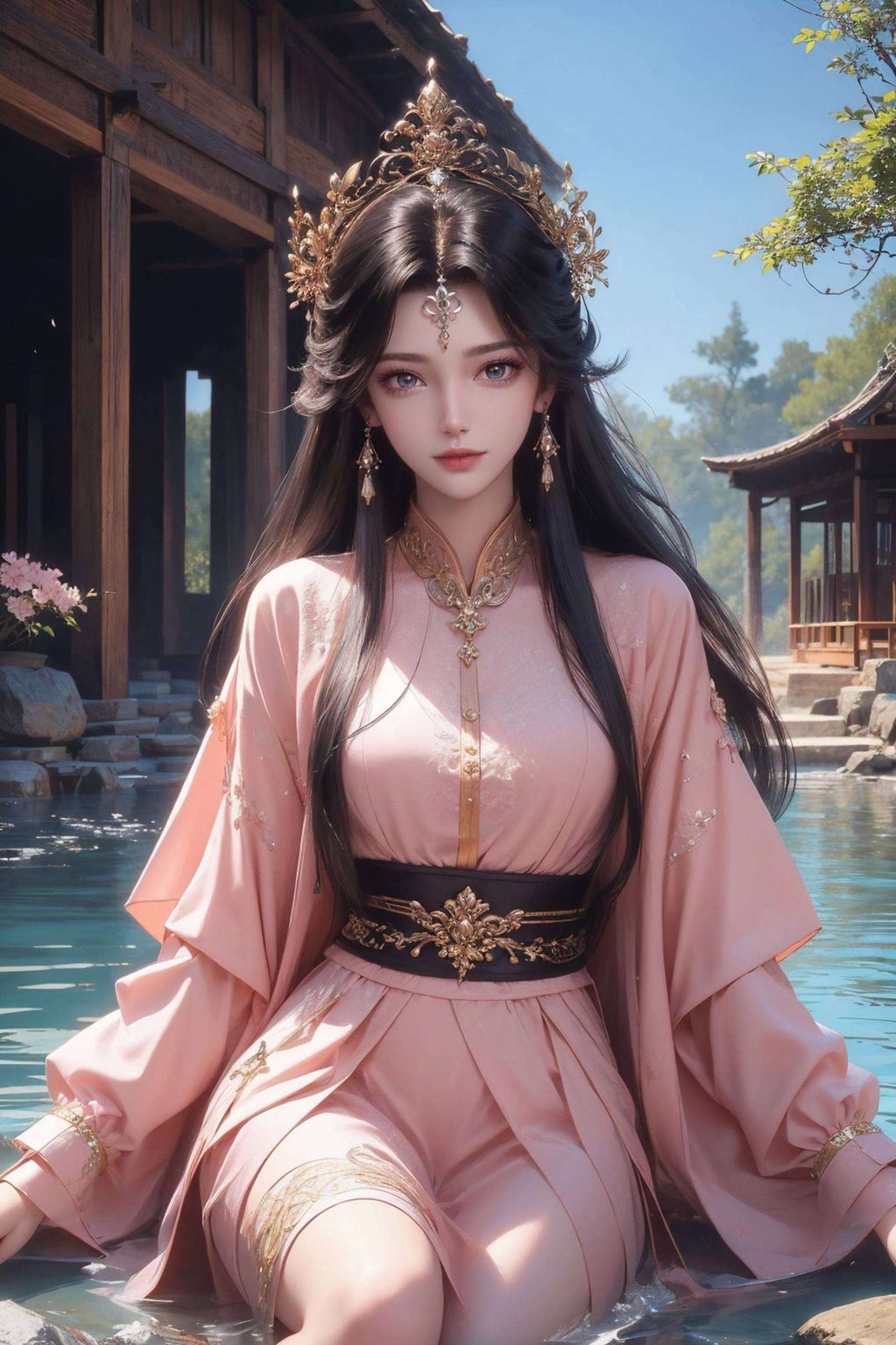让人沉醉于那一份静谧与玄幻她的身影犹如穿越时空的画卷