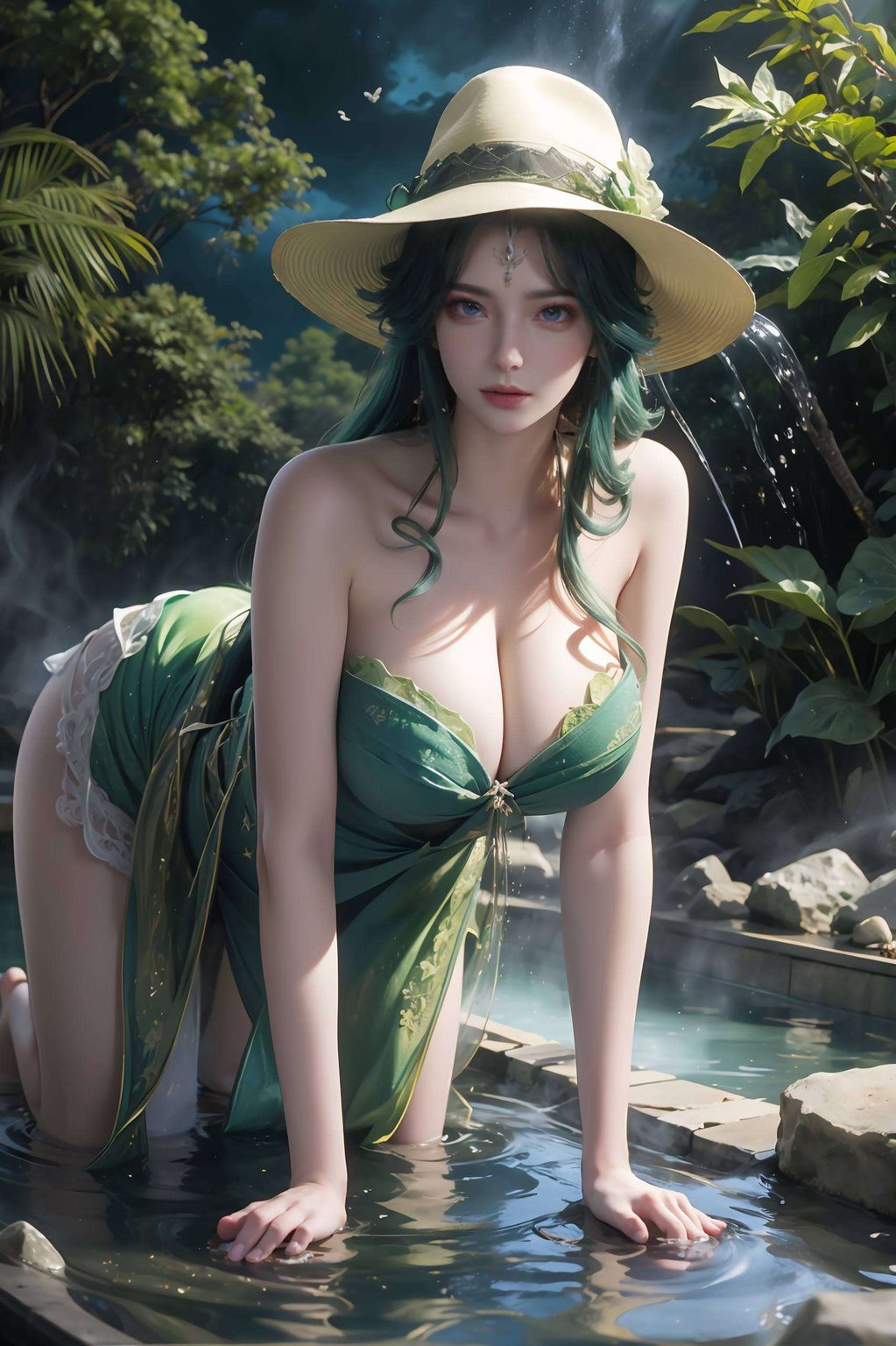 国漫女神也或凝神沉思