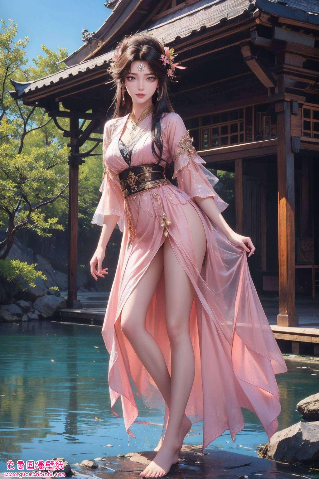 在绚烂的苹果炫彩壁纸中每一次凝视她的高清壁纸