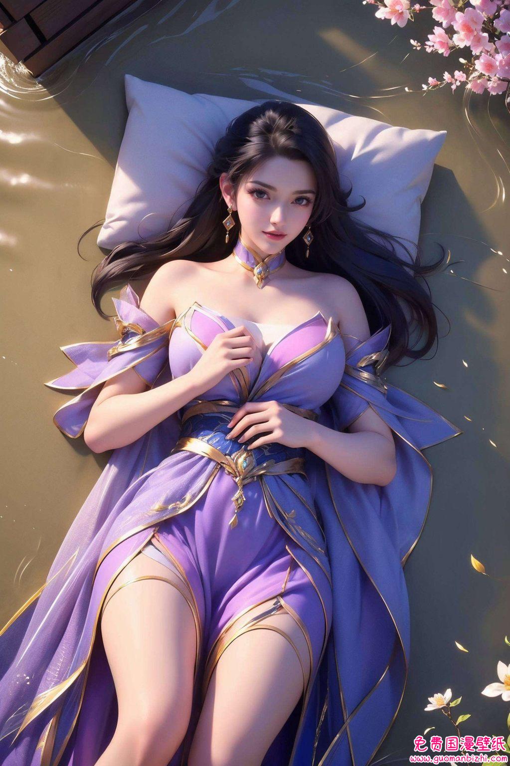 挥手间仙气四溢手机壁纸上的她