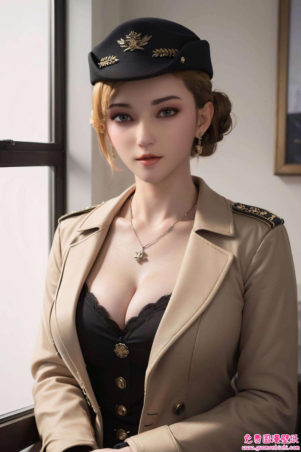 她的倩影如梦似幻融入了雄兵连的坚毅与果敢