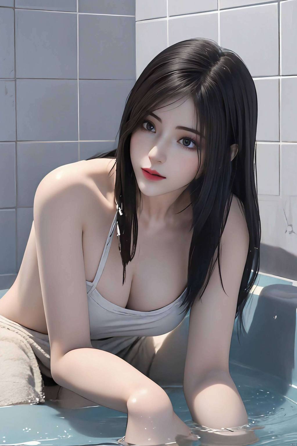 嘿凉冰女神那冰冷却又不失柔美的眼神