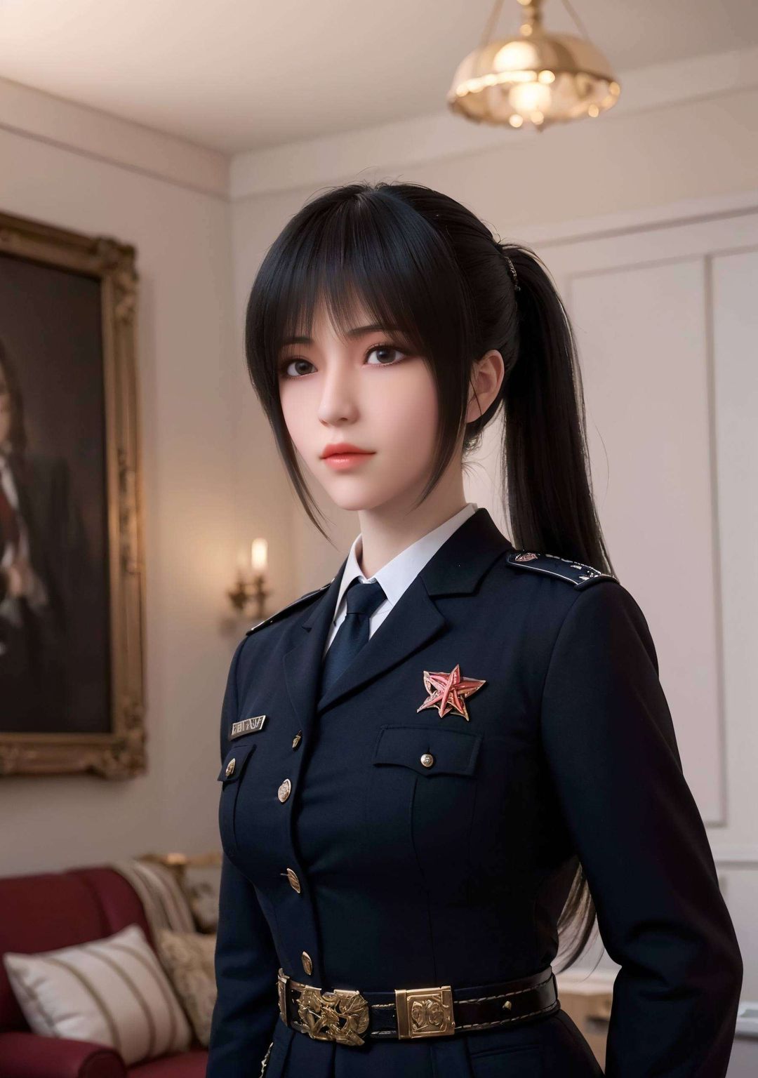 细腻的笔触描绘出国漫女神的独特韵味让琪琳的倩影与雄兵连的壮志