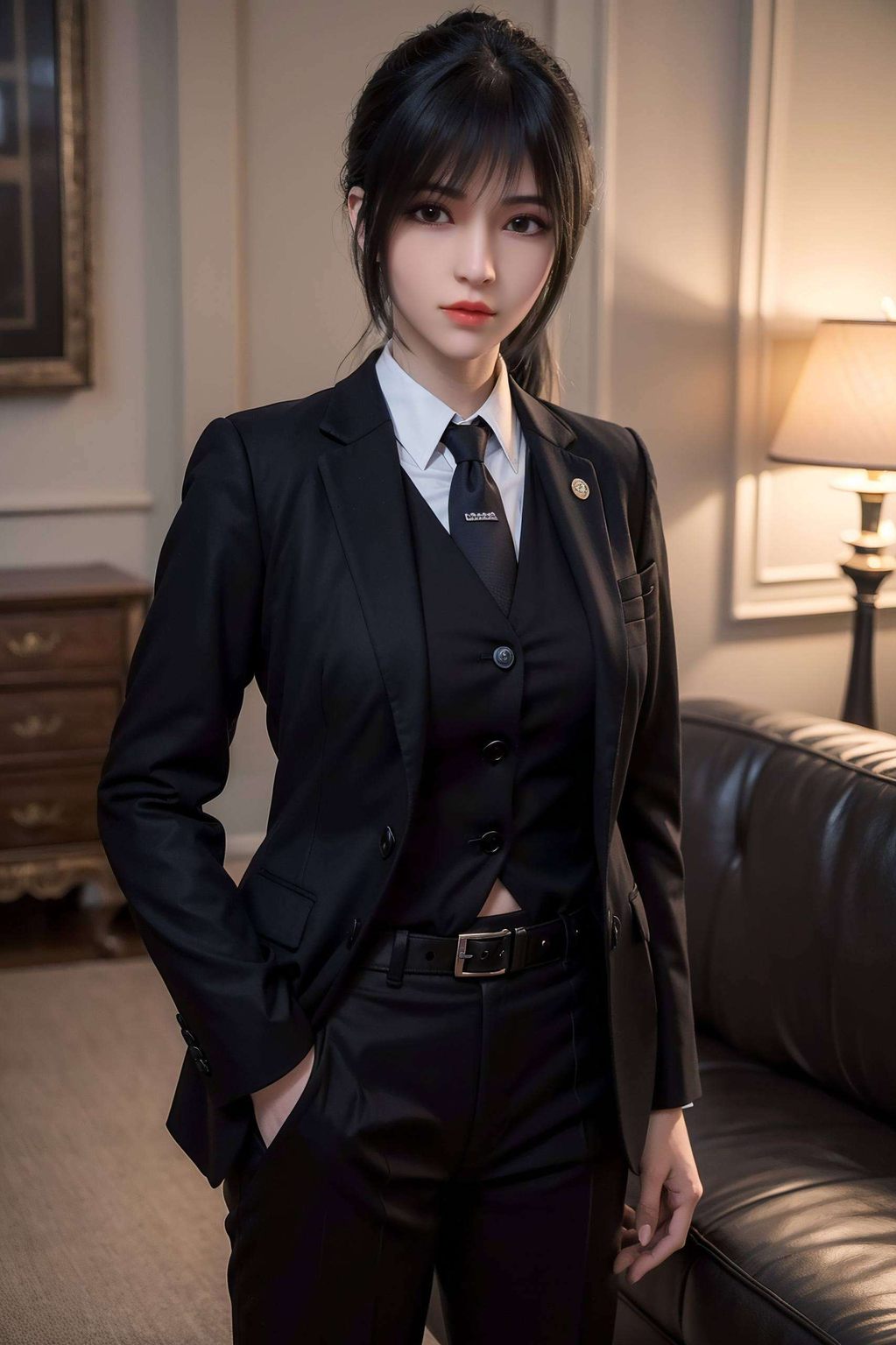 又不失女性的柔美找到了一份温馨的归属感