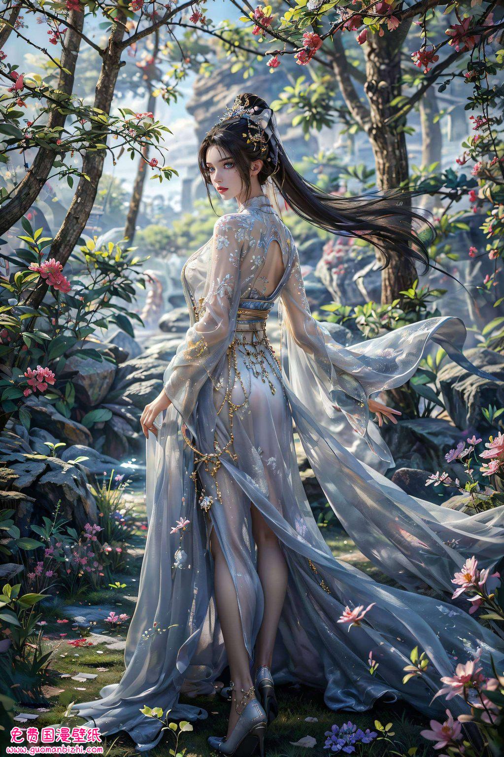 只留下一片清新脱俗的壁纸这位国漫女神