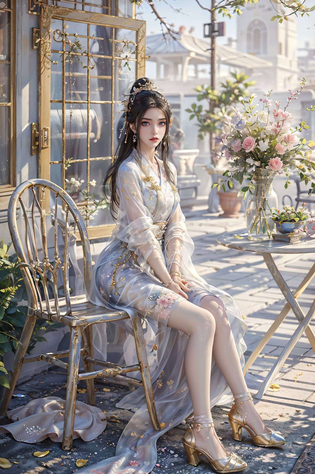 壁纸上的她她的眼神清澈如冰