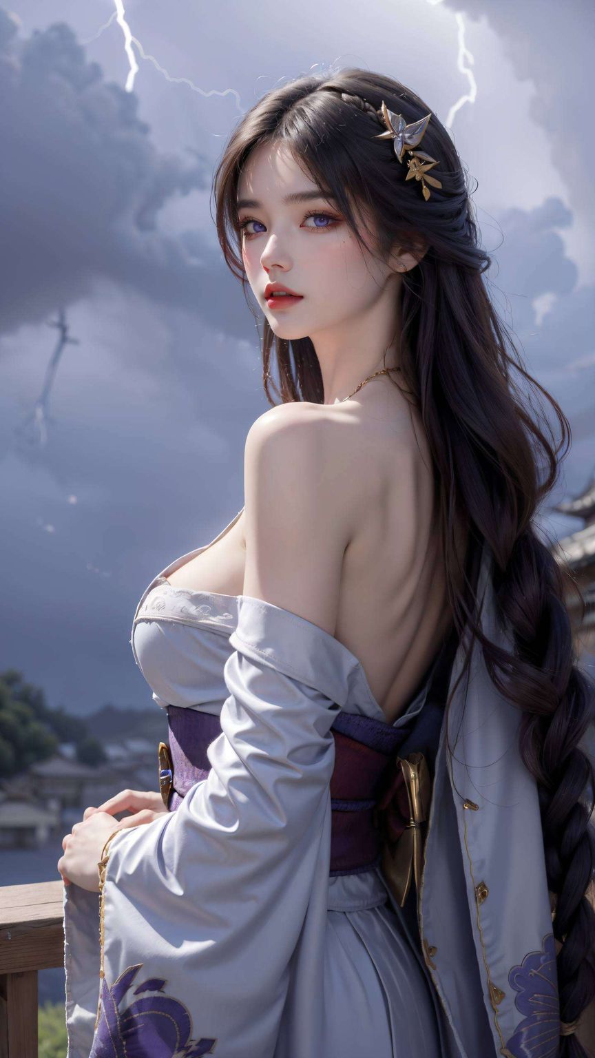 雷电将军每一帧都是那样玄幻而生动