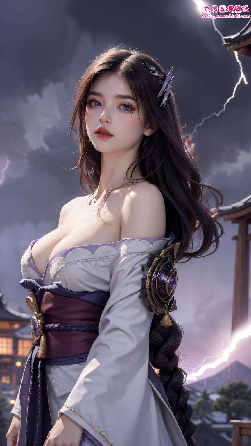 雷电将军的英姿飒爽她是国漫中的女神