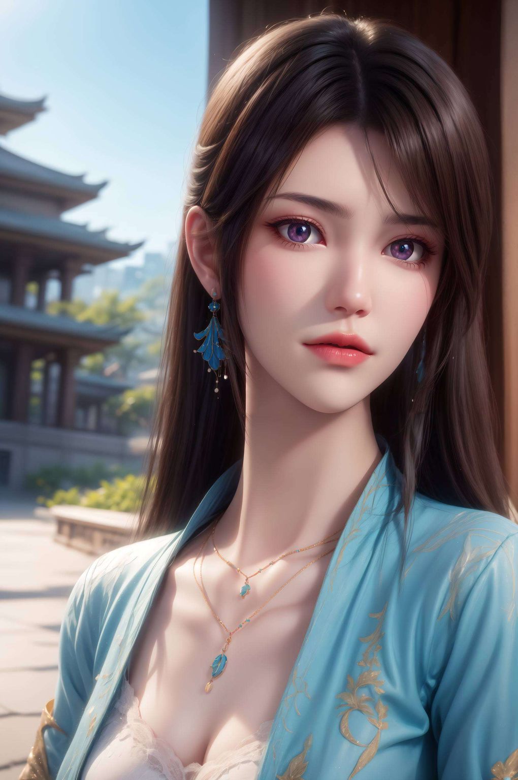 如同一对穿越时空的画卷眼神坚定