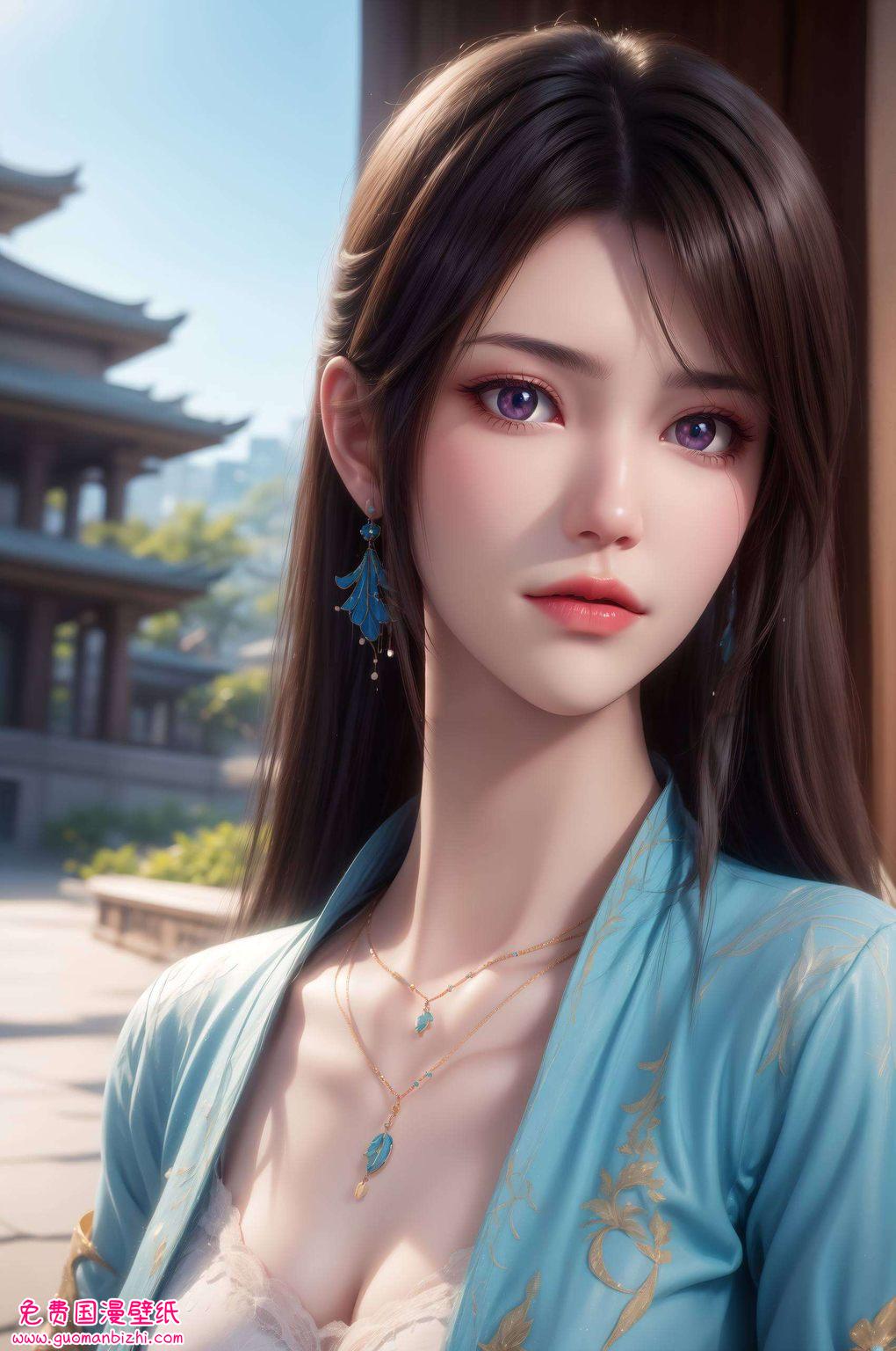 勾勒出夭夭飘逸的长发和周元坚毅的眼神将手机屏幕化作了一个梦幻的次元门