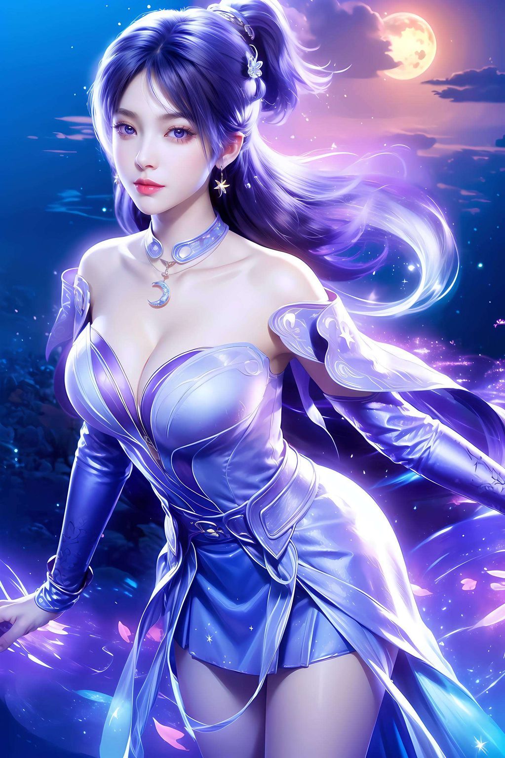 将国漫女神姬紫月的美貌与力量完美呈现仿佛置身于梦幻般的动漫仙境
