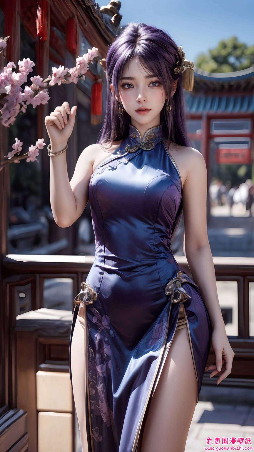 她的美丽让我的桌面变成了一个迷你版的国漫仙境