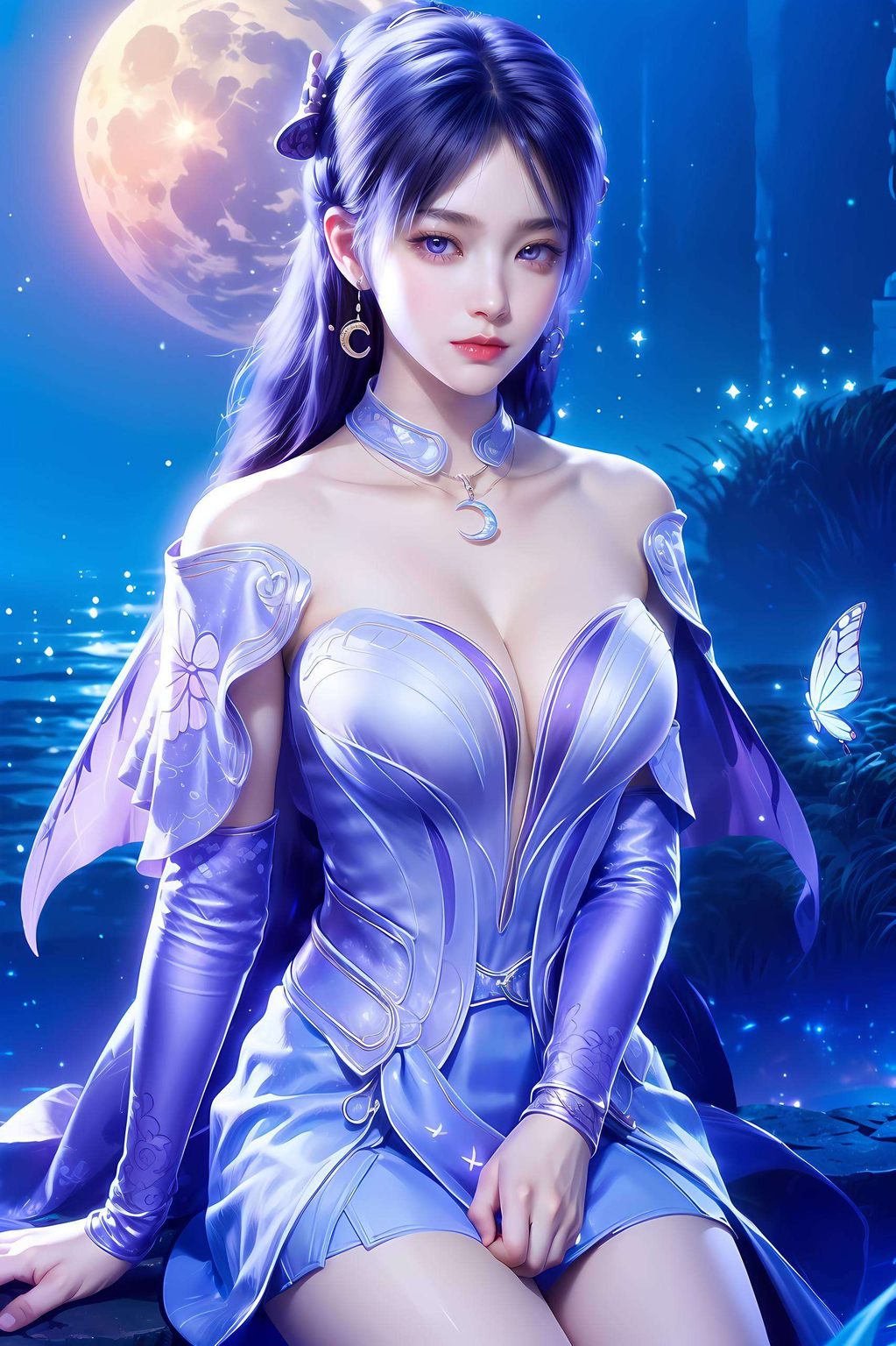 如同一朵盛开在夜空中的幽兰她是国漫界的绝世美女