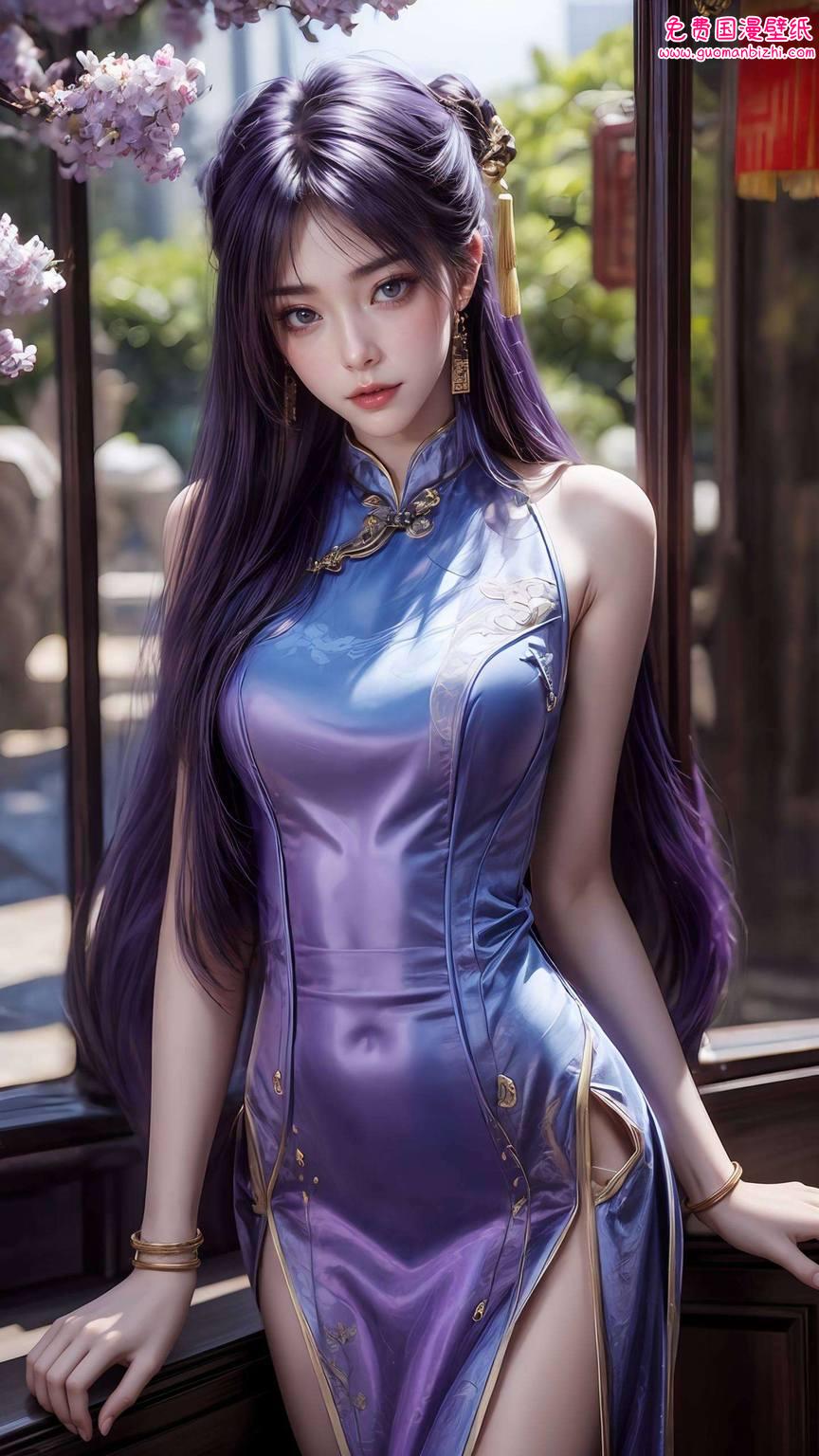 不仅在于国漫美女的婉约姬紫月的身影翩然而至