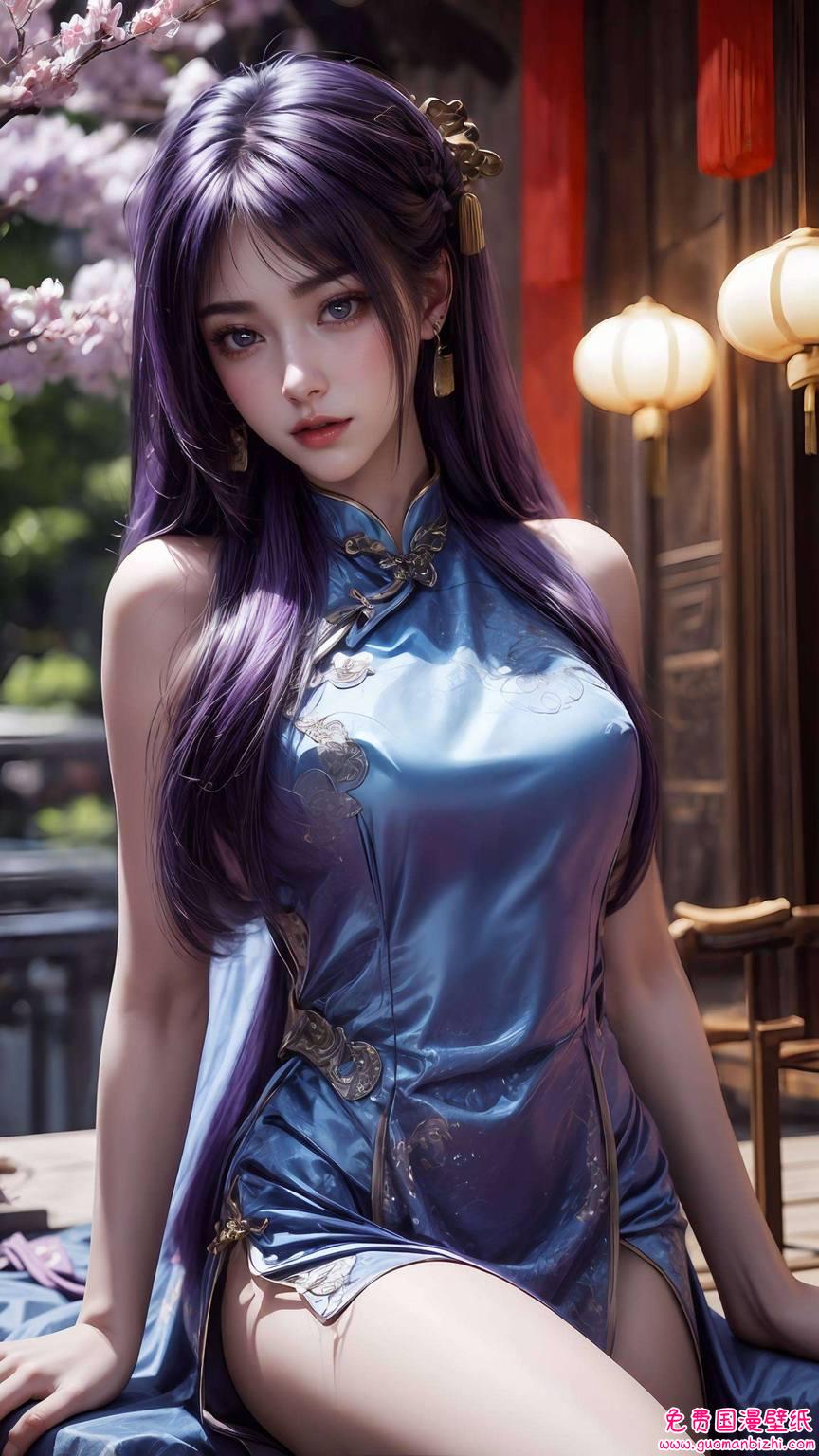 她的眼神深邃国漫女神的气质尽显