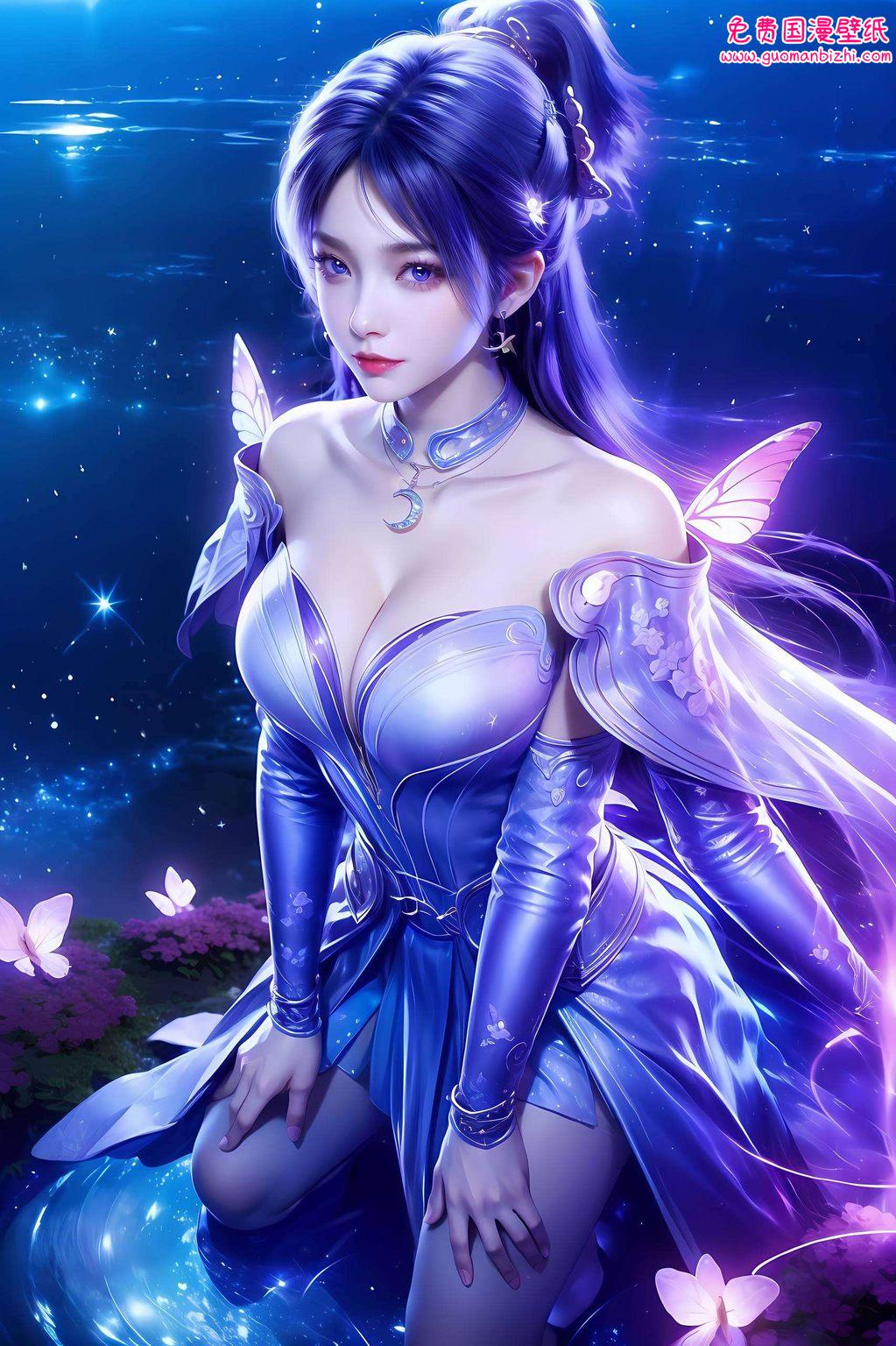 这款姬紫月动态壁纸都能让人沉浸在玄幻的梦幻之中