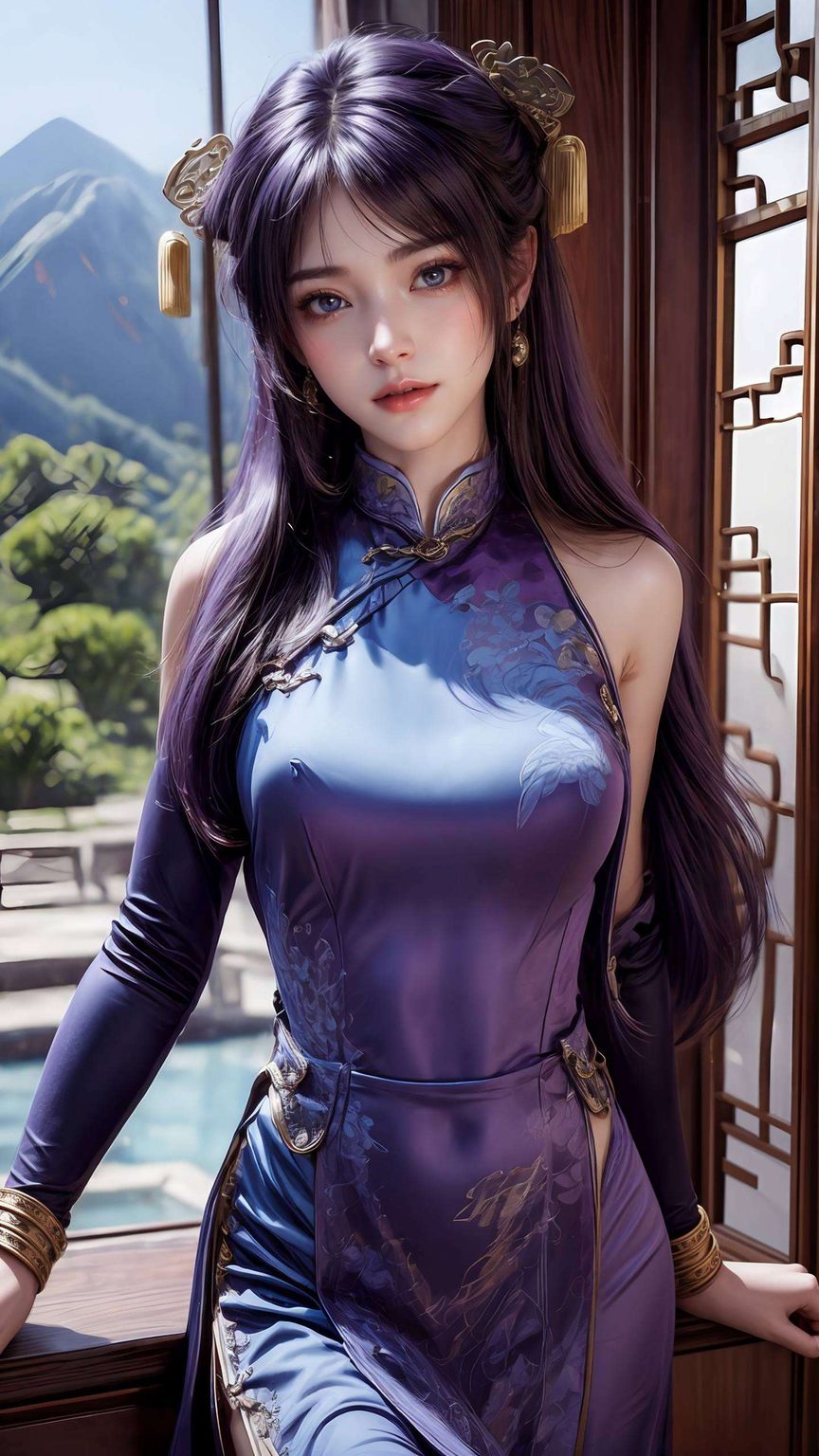 美得不要不要的小可爱们看过来!🌟今天给大家推荐一款梦幻般的紫色壁纸——遮天姬紫月的动态壁纸哦!这位国漫界的女神