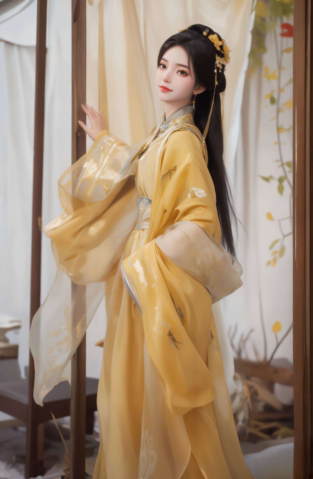 连动漫界的女神们都要拜倒在她的石榴裙下呢！快来感受一下这位国漫美女的魅力吧！✨今天给大家带来一款超级梦幻的紫色壁纸哦！🌸 话说我们的国漫女神姚曦换装壁纸