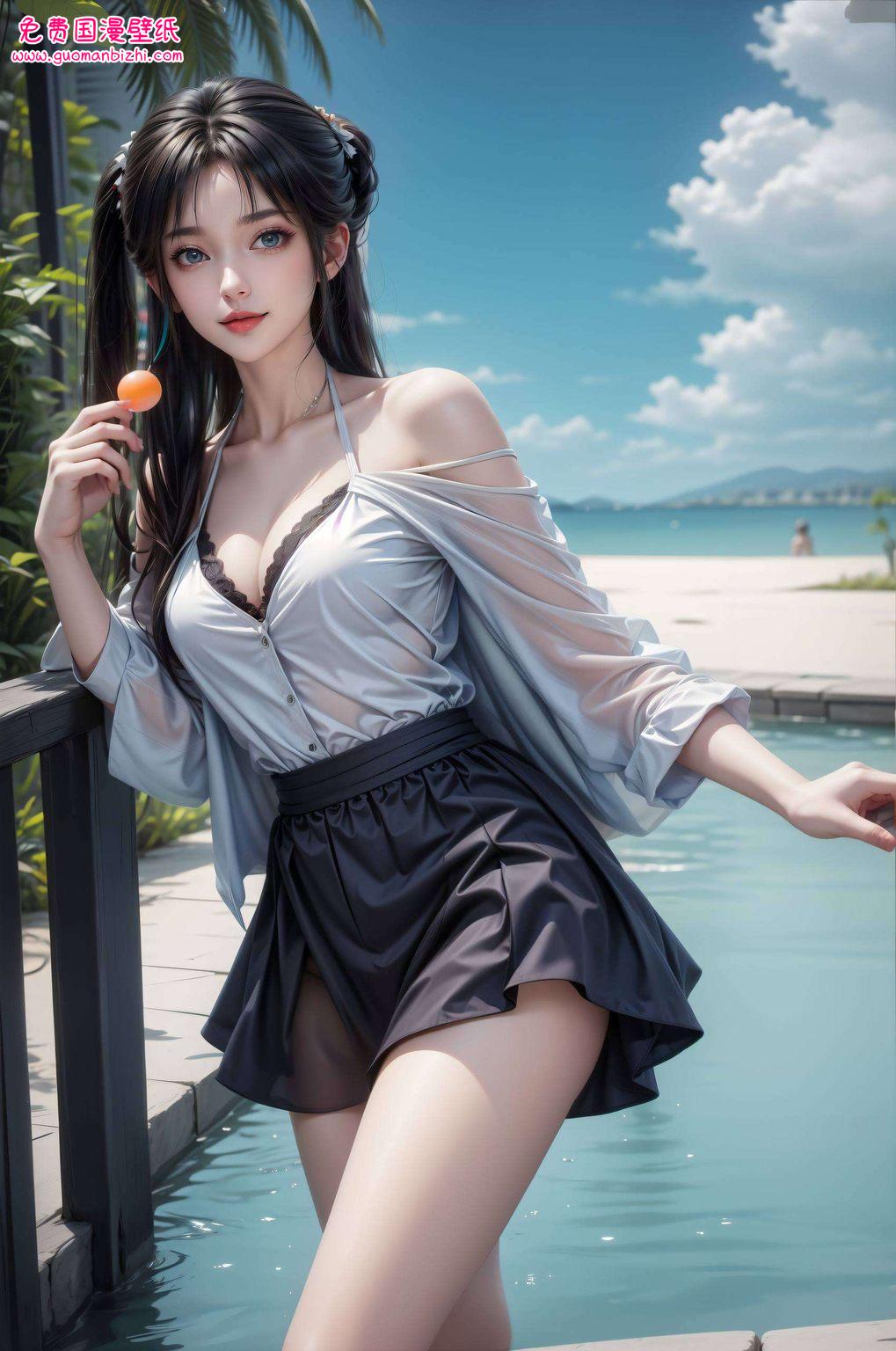 这款安卓动画壁纸眼神清澈如水