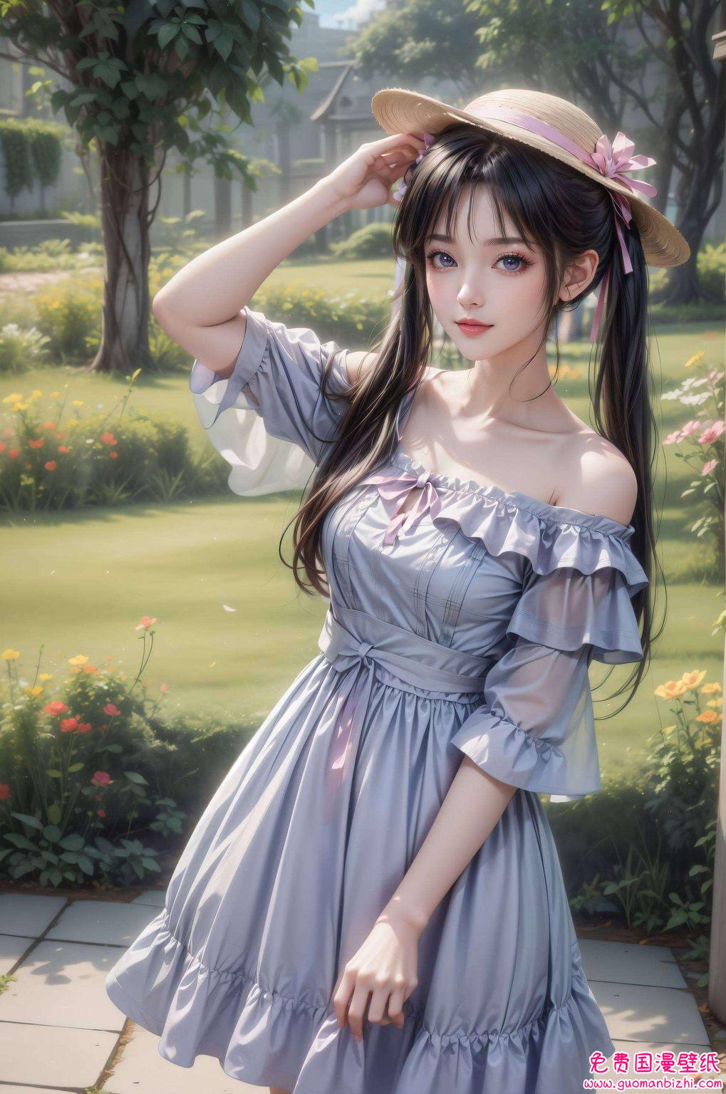 让这款碧瑶手势图片高清壁纸淡雅的色彩