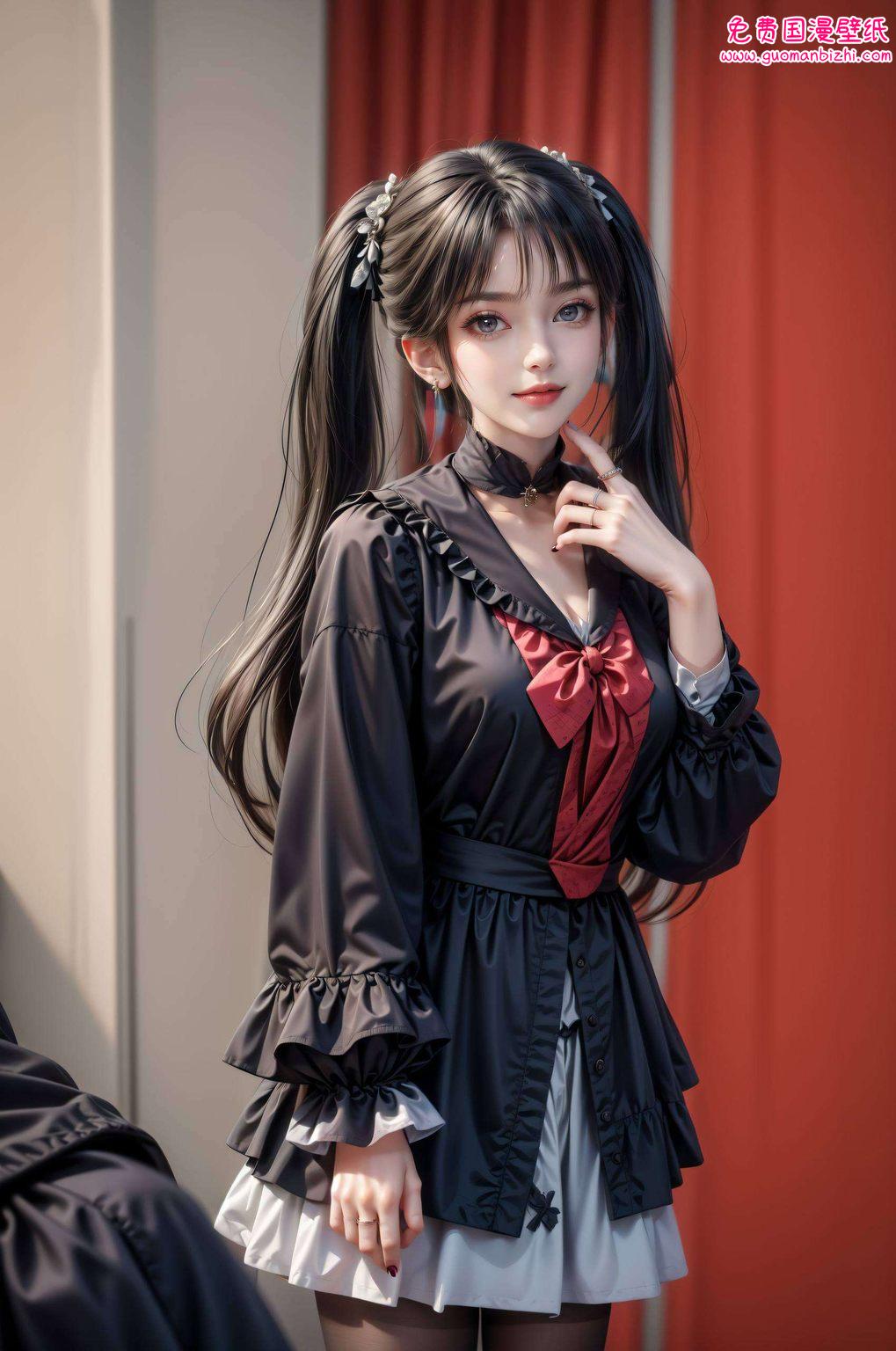 她的眼神中闪烁着灵气壁纸上的她