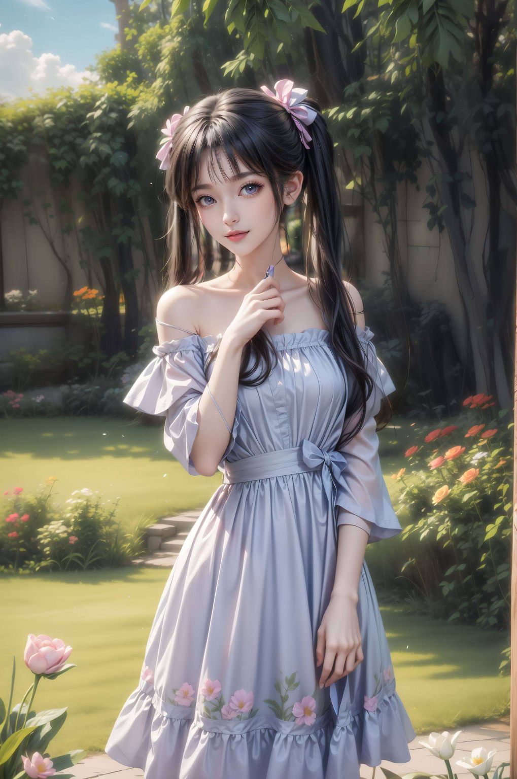 多了一抹仙气逼人的色彩让人不禁赞叹：国漫女神