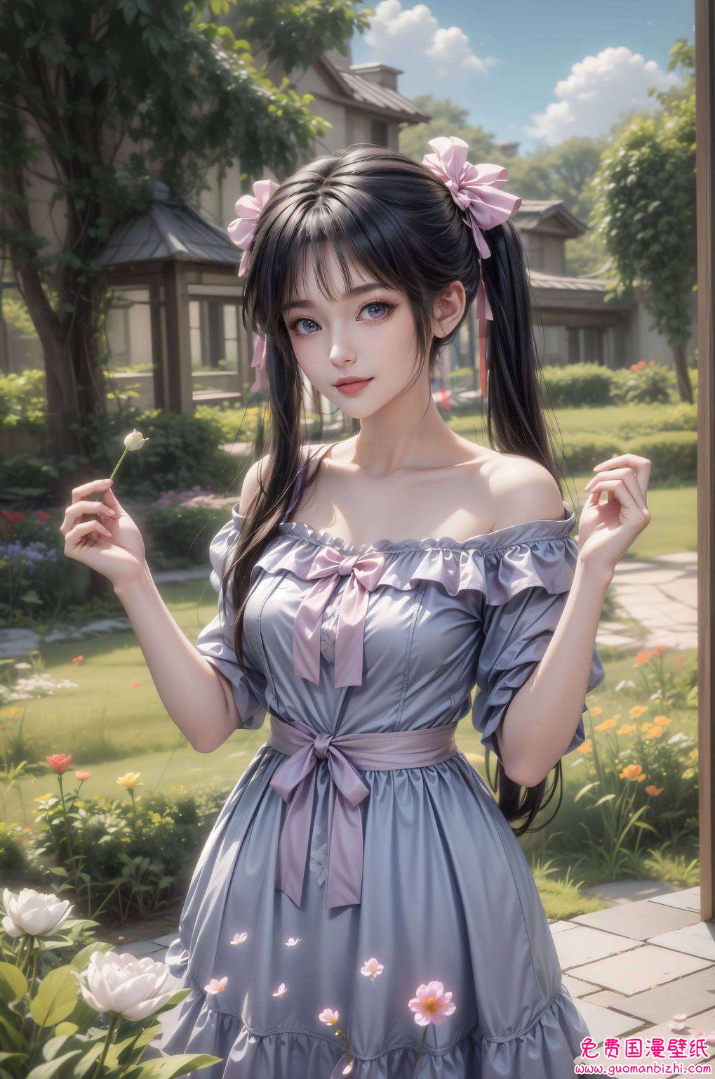 笑容调皮美眸如水