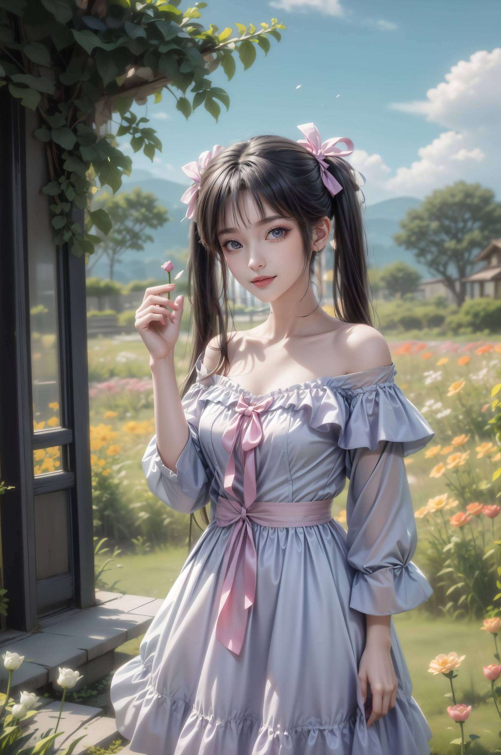 她的眼神中藏着深深的忧伤将那份玄幻之美