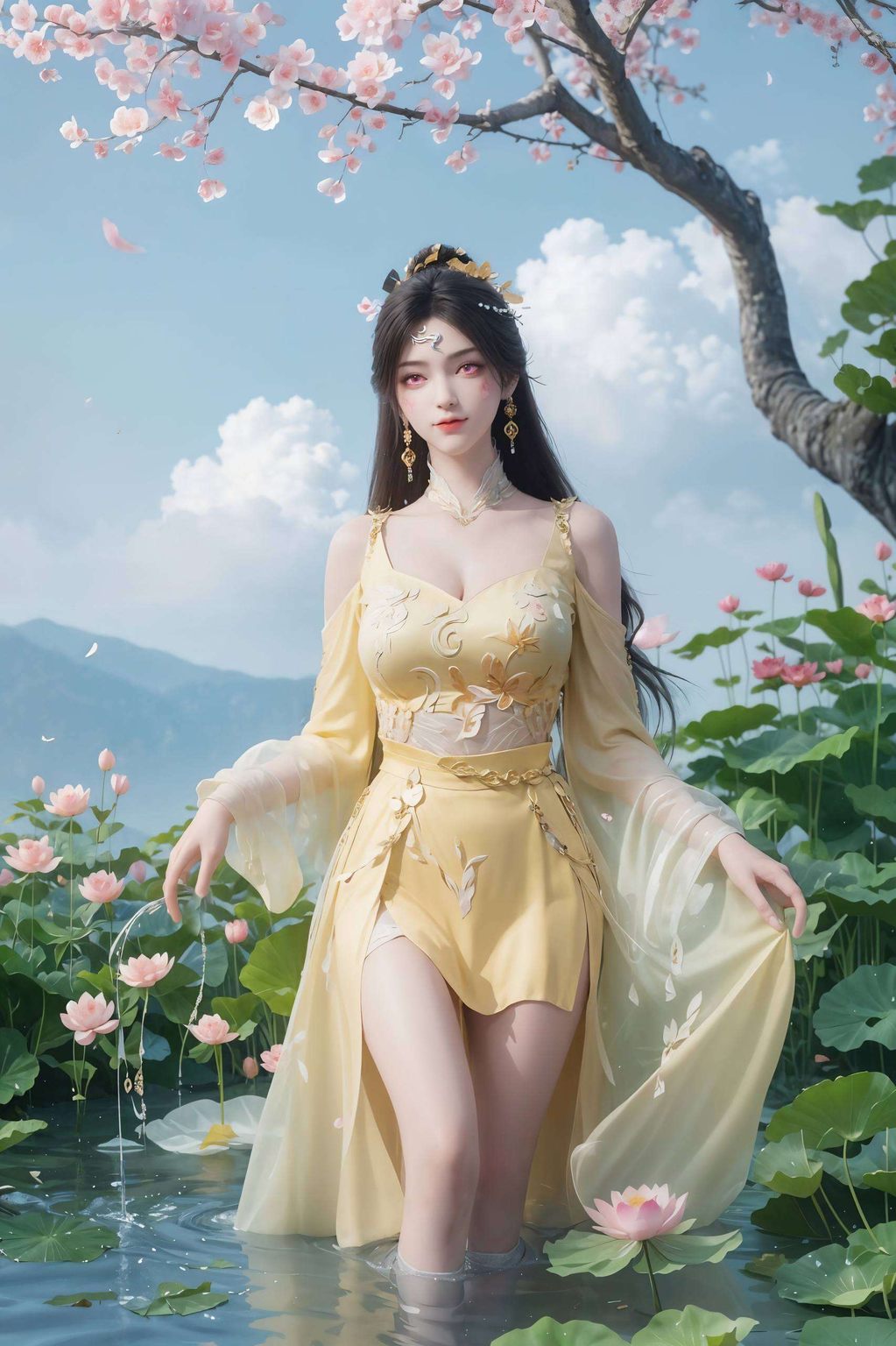 金瓶儿翩翩起舞这一幅平板桌面壁纸
