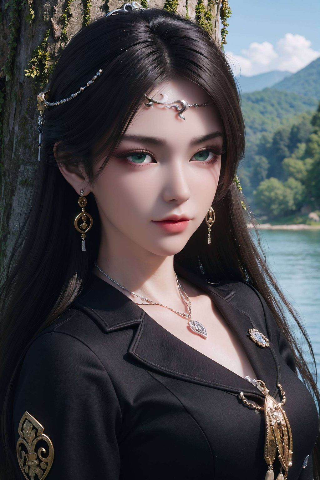 每当壁纸上的她静静守望宛如诛仙世界中的一抹温柔