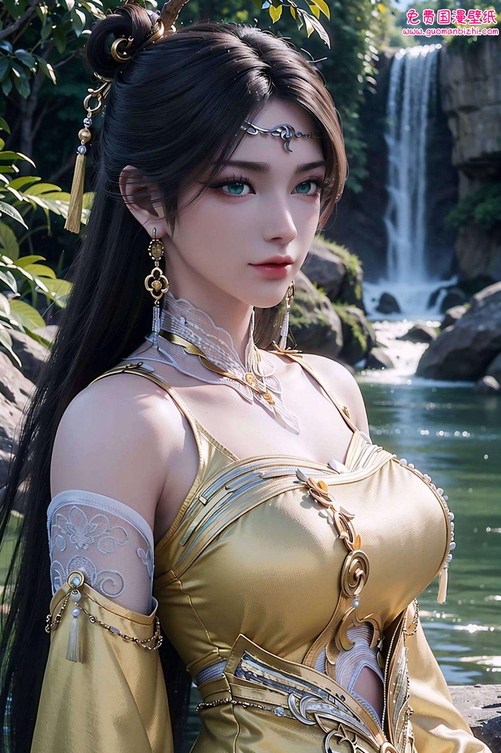 她轻纱遮体在这高清壁纸中