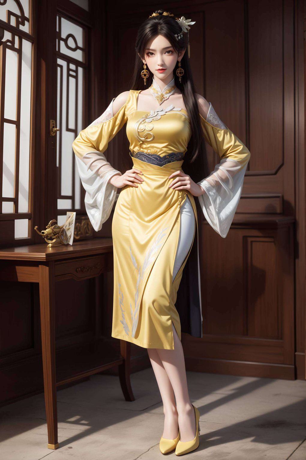 既展现了国漫女神的柔美风华这一幅幅平板锁屏壁纸