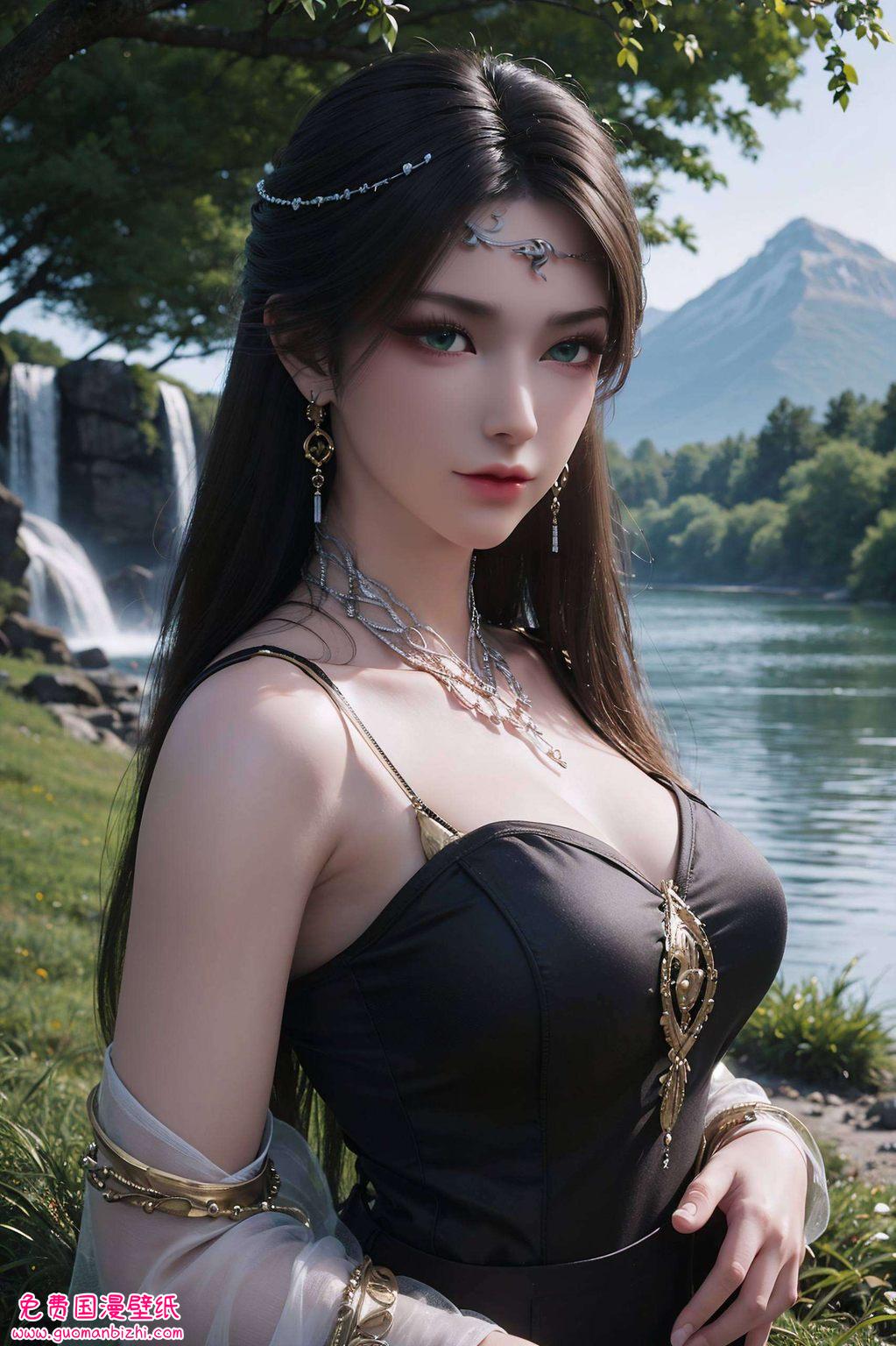 她的眼神深邃如星空也是玄幻世界的女神代表