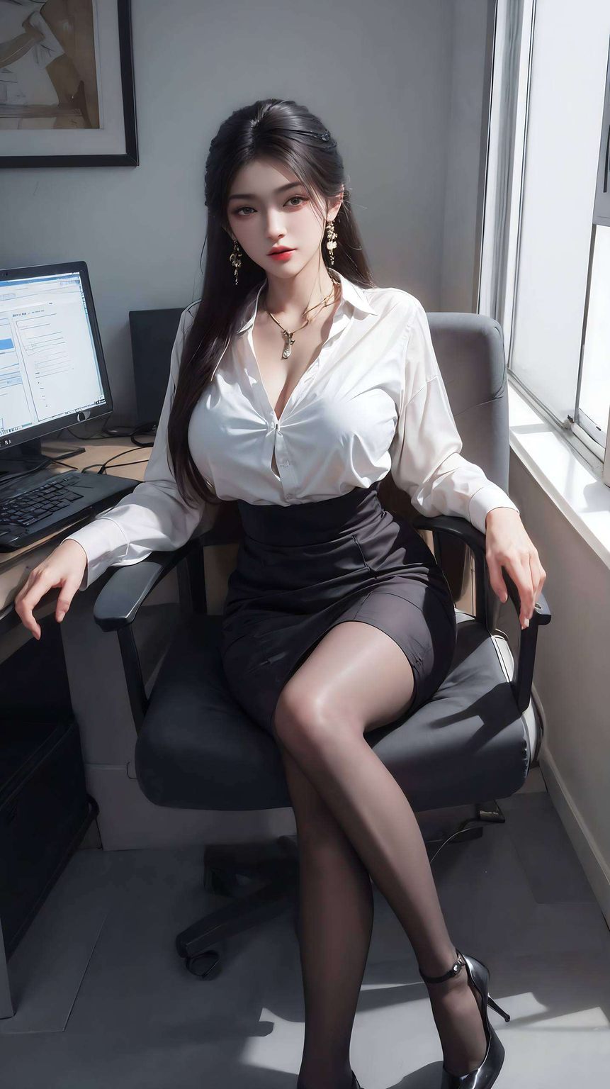 从细腻的笔触中我们不仅能感受到她的美