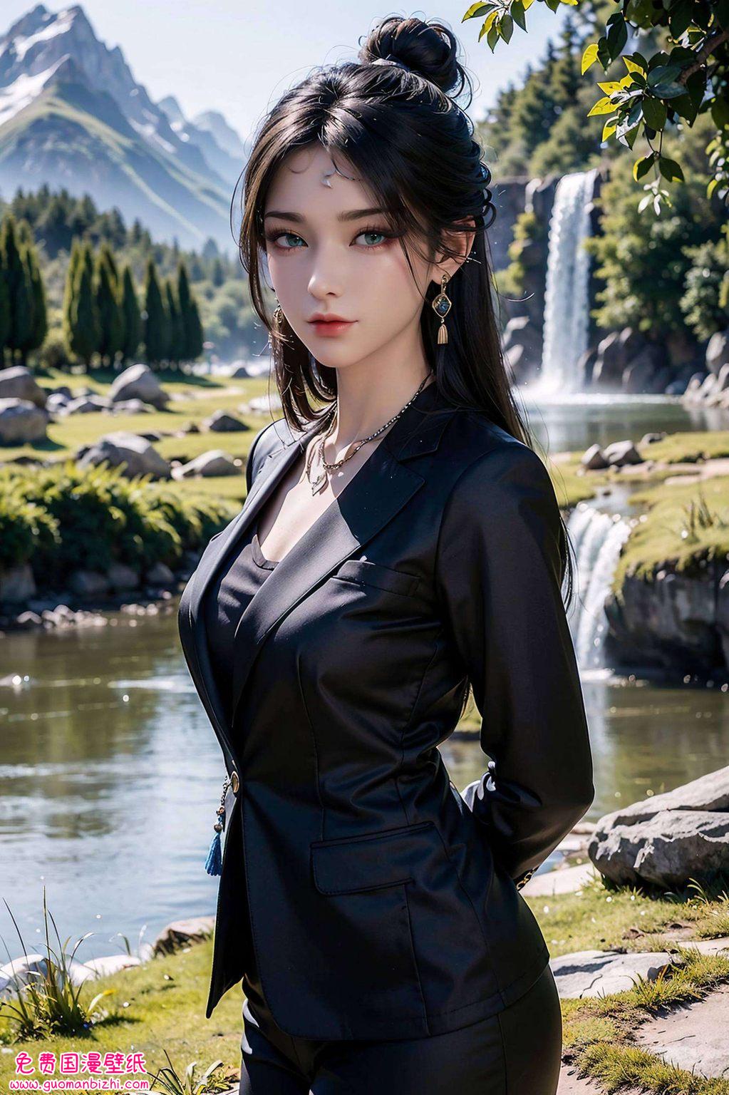 她是平板墙纸中的玄幻女神婉约中带着一丝不羁