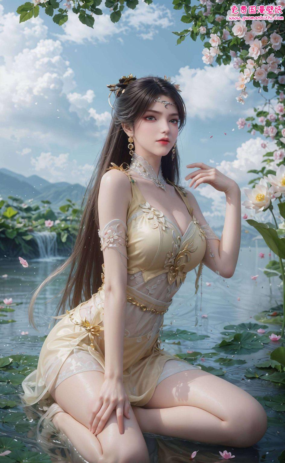 小可爱们！今天给大家带来一组超级梦幻的金瓶儿换装壁纸金瓶儿在诛仙世界里简直是一道绚丽的风景线