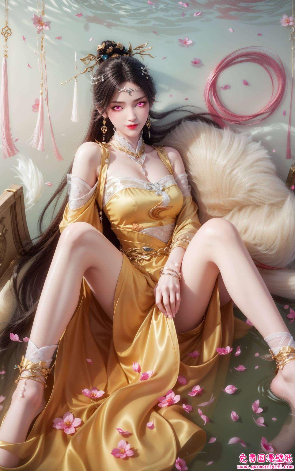 她是《诛仙》中的绝世美女金瓶儿那婉约的身影
